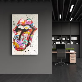 Wallity Pintura Decorativa de Vidrio Templado 46 x 72 cm